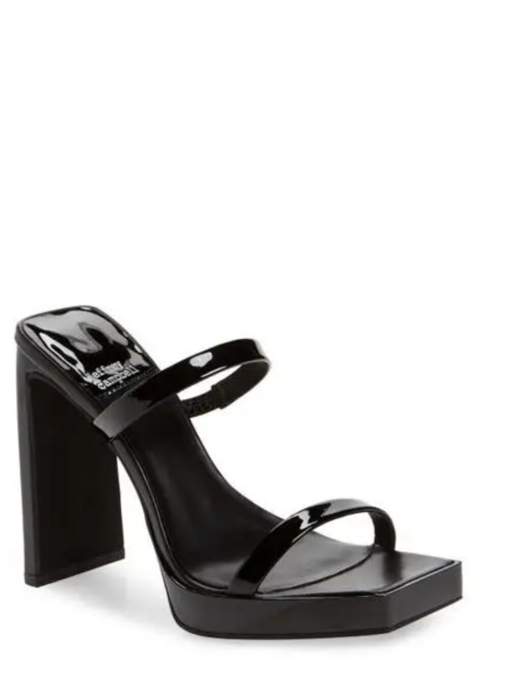 Jeffrey Campbell Hustler Platforms In Black Patent Leather Sexy Chunky Heel Sz 8
